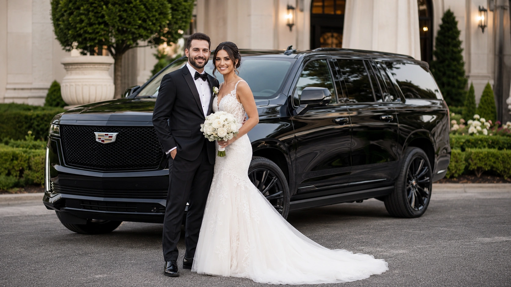 Elegant wedding transportation in Newark