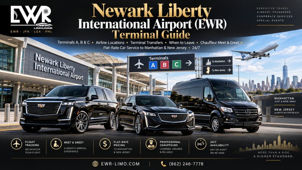 Newark Airport Terminal Guide: Terminals A, B and C, Airlines, Pickups and Car Service (2026)