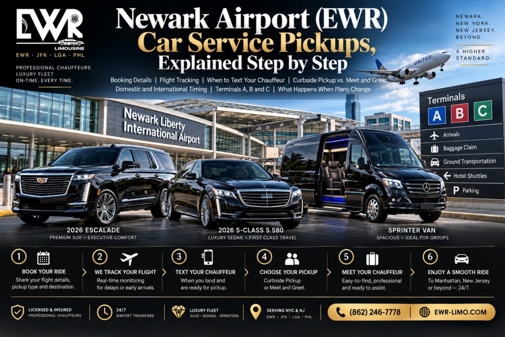 Newark Airport (EWR) Car Service Pickups, Explained Step by Step