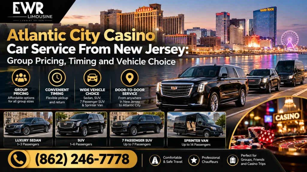 Atlantic City Casino Car Service From New Jersey: Group Pricing, Timing and Vehicle Choice