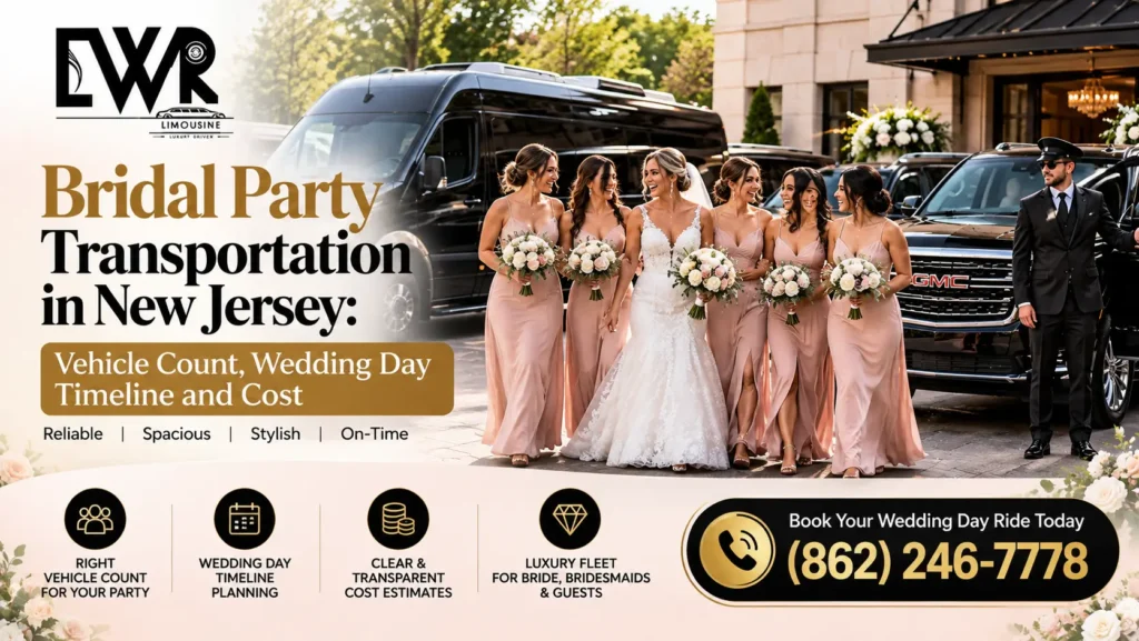 Bridal Party Transportation in New Jersey: Vehicle Count, Wedding Day Timeline and Cost