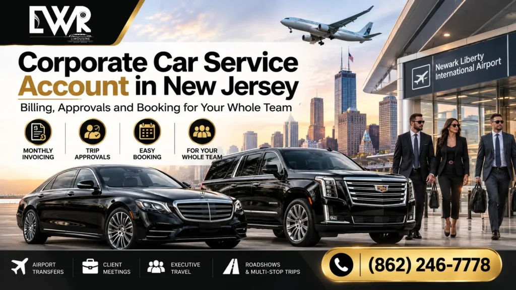 Corporate Car Service Account in New Jersey: Billing, Approvals and Booking for Your Whole Team