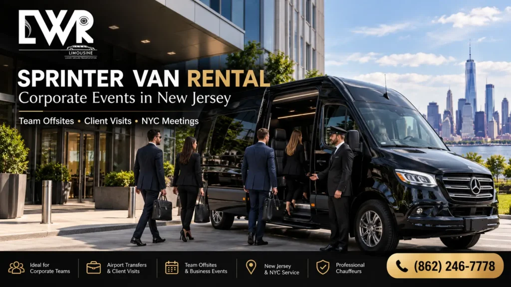 Sprinter Van Rental for Corporate Events in New Jersey: Team Offsites, Client Visits and NYC Meetings